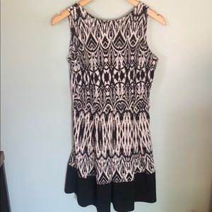 Charming Charlie Black and White Patterned Dress